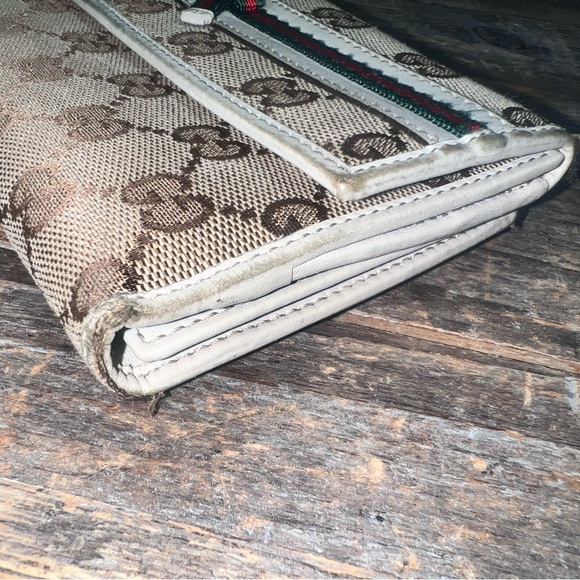 Gucci GG canvas-leather long wallet double-sided Bow - Picture 5 of 10